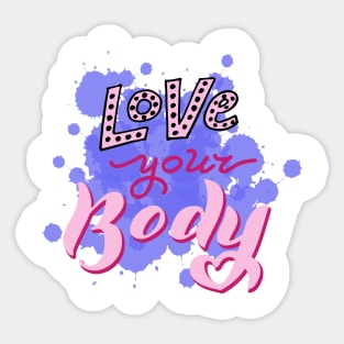 Love your body feminist quote. Sticker